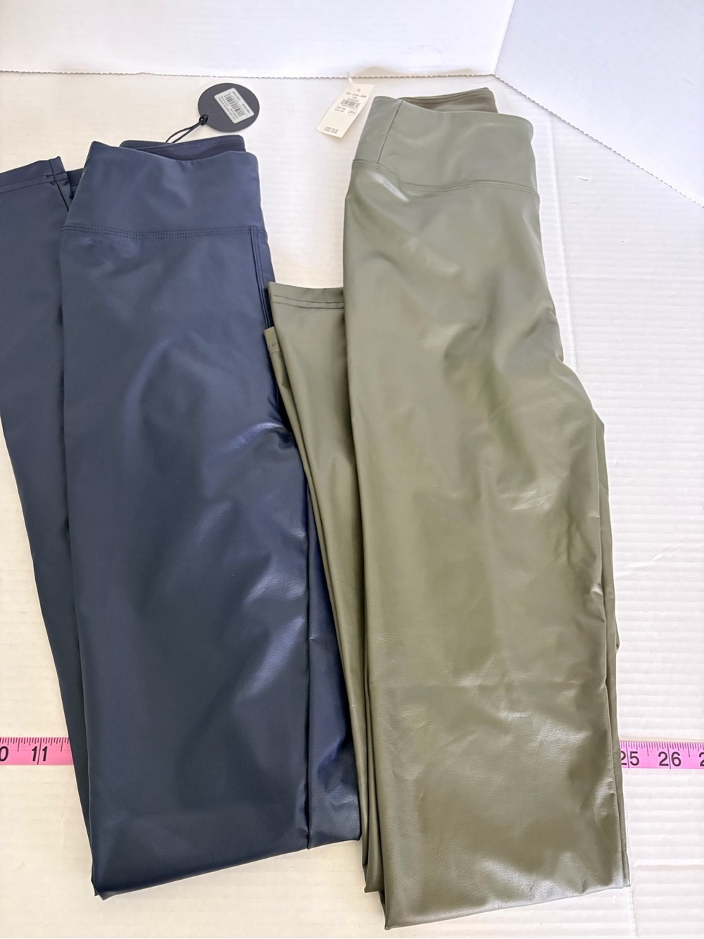 NWT Offline by Aerie Faux Leather Leggings Duo - Olive & Navy